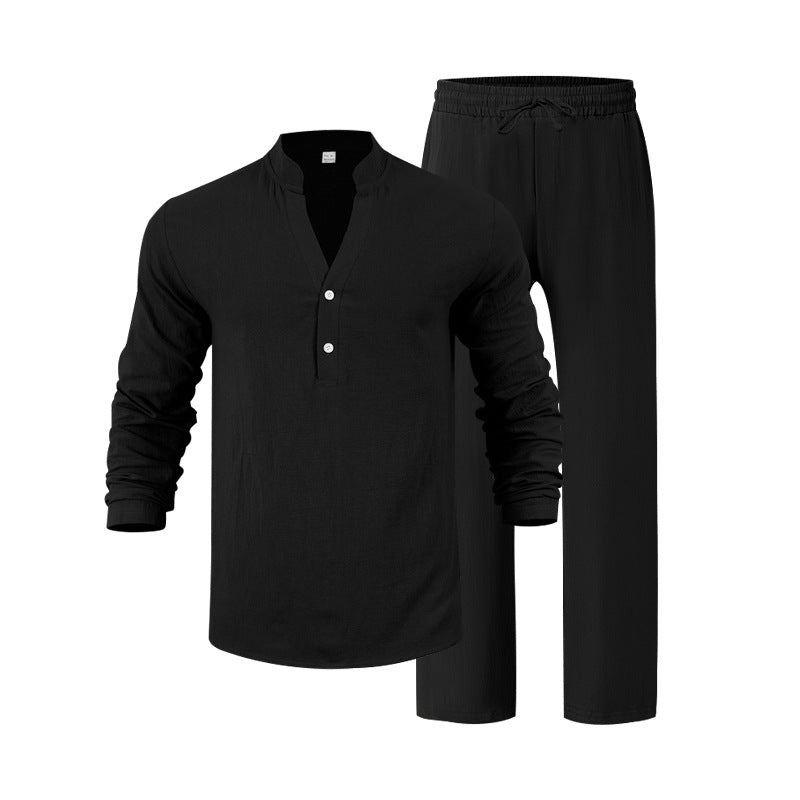 Conjunto Henley Texturizado Hombre