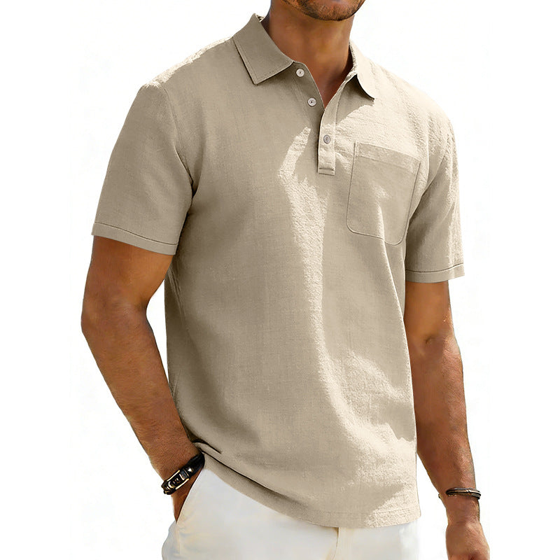 Polo Hombre Lino Premium con Bolsillo
