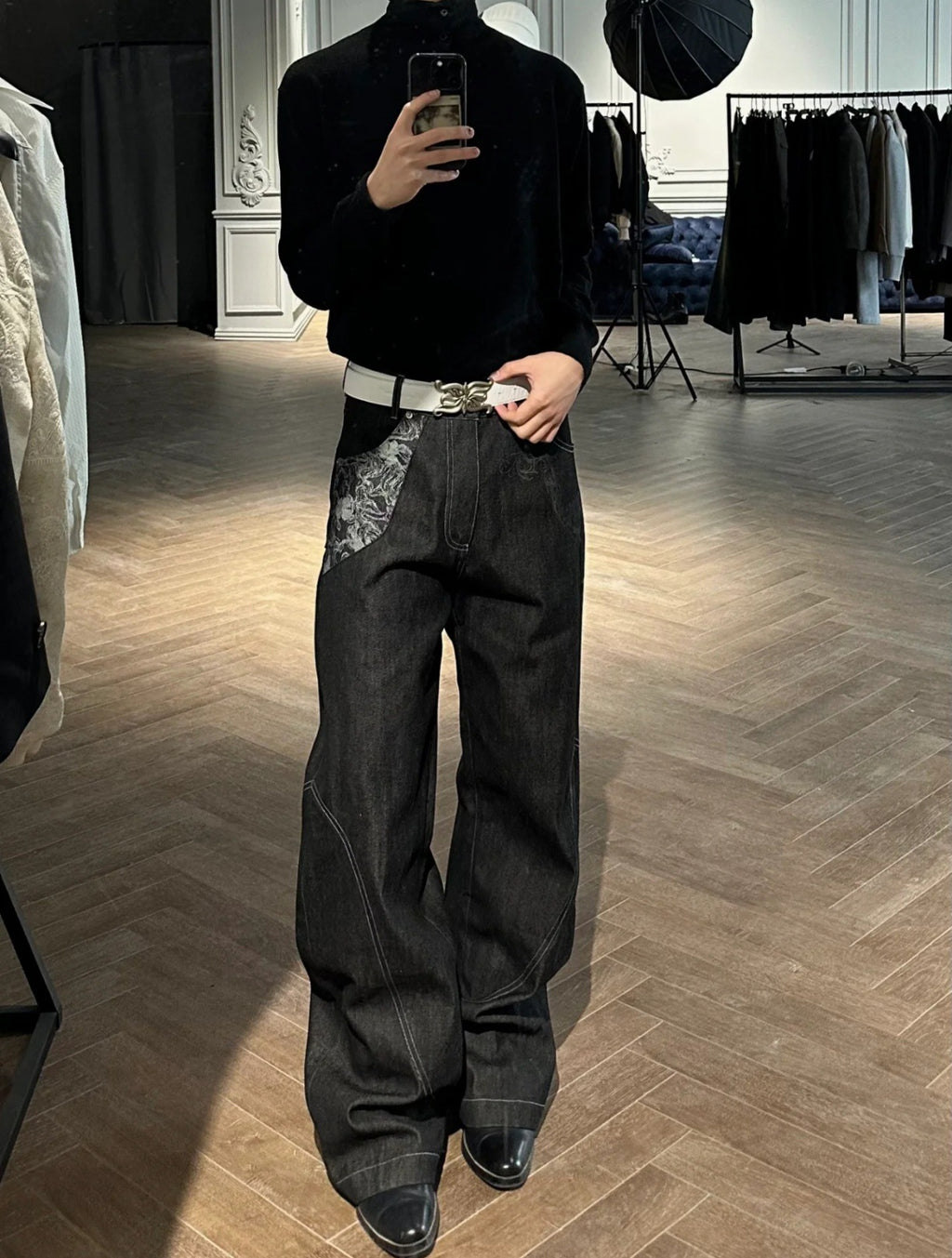 Pantalón Hombre Flare Wide Leg Premium