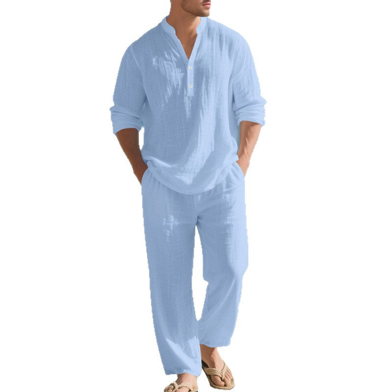 Conjunto Henley Texturizado Hombre