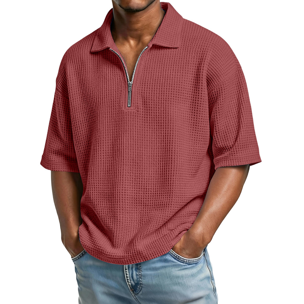 Camisa Gofre Manga Corta Hombre Casual
