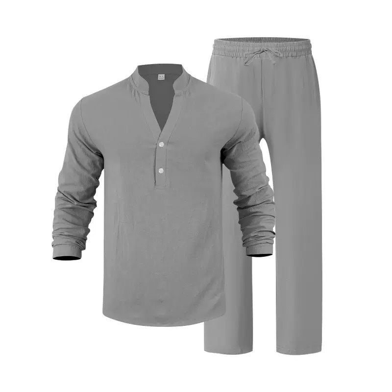 Conjunto Henley Texturizado Hombre