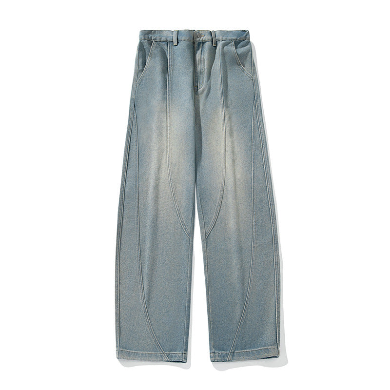 Jeans Hombre Wide Leg Lavado Premium