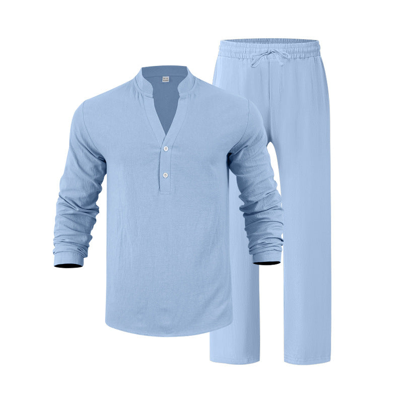 Conjunto Henley Texturizado Hombre