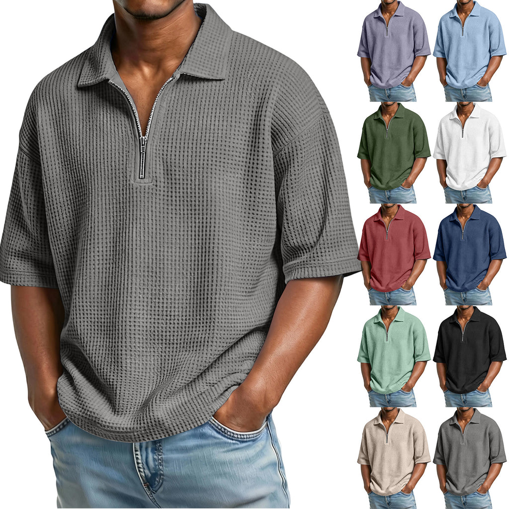 Camisa Gofre Manga Corta Hombre Casual