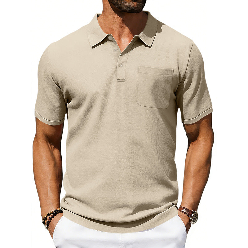 Polo Hombre Lino Premium con Bolsillo