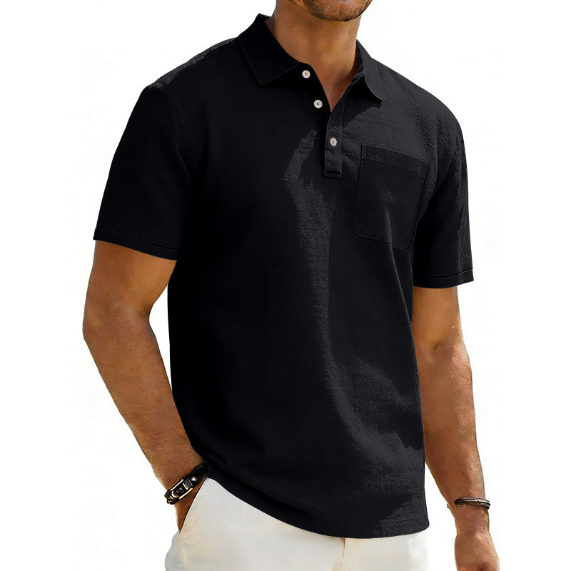 Polo Hombre Lino Premium con Bolsillo