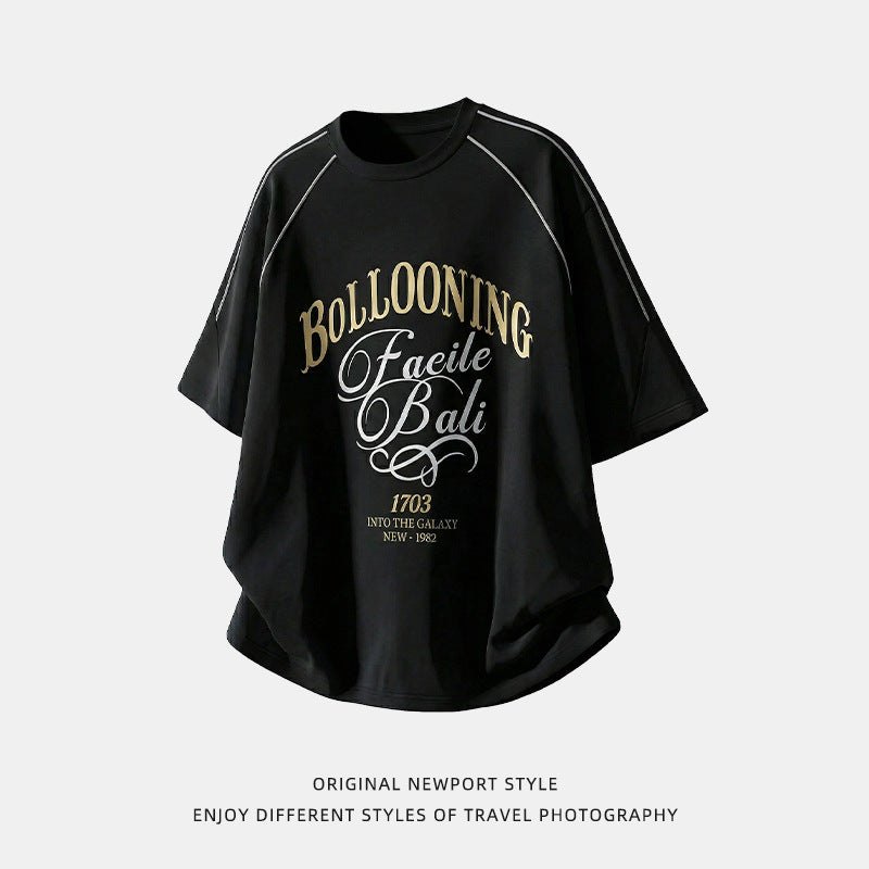Camiseta Hombre Algodón Letras Premium