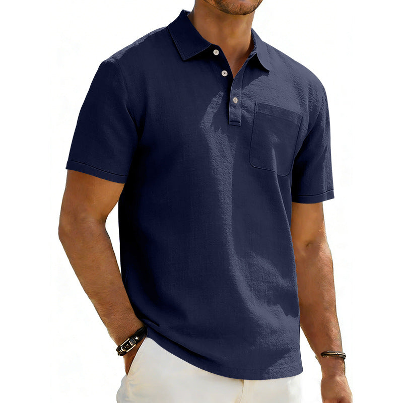 Polo Hombre Lino Premium con Bolsillo