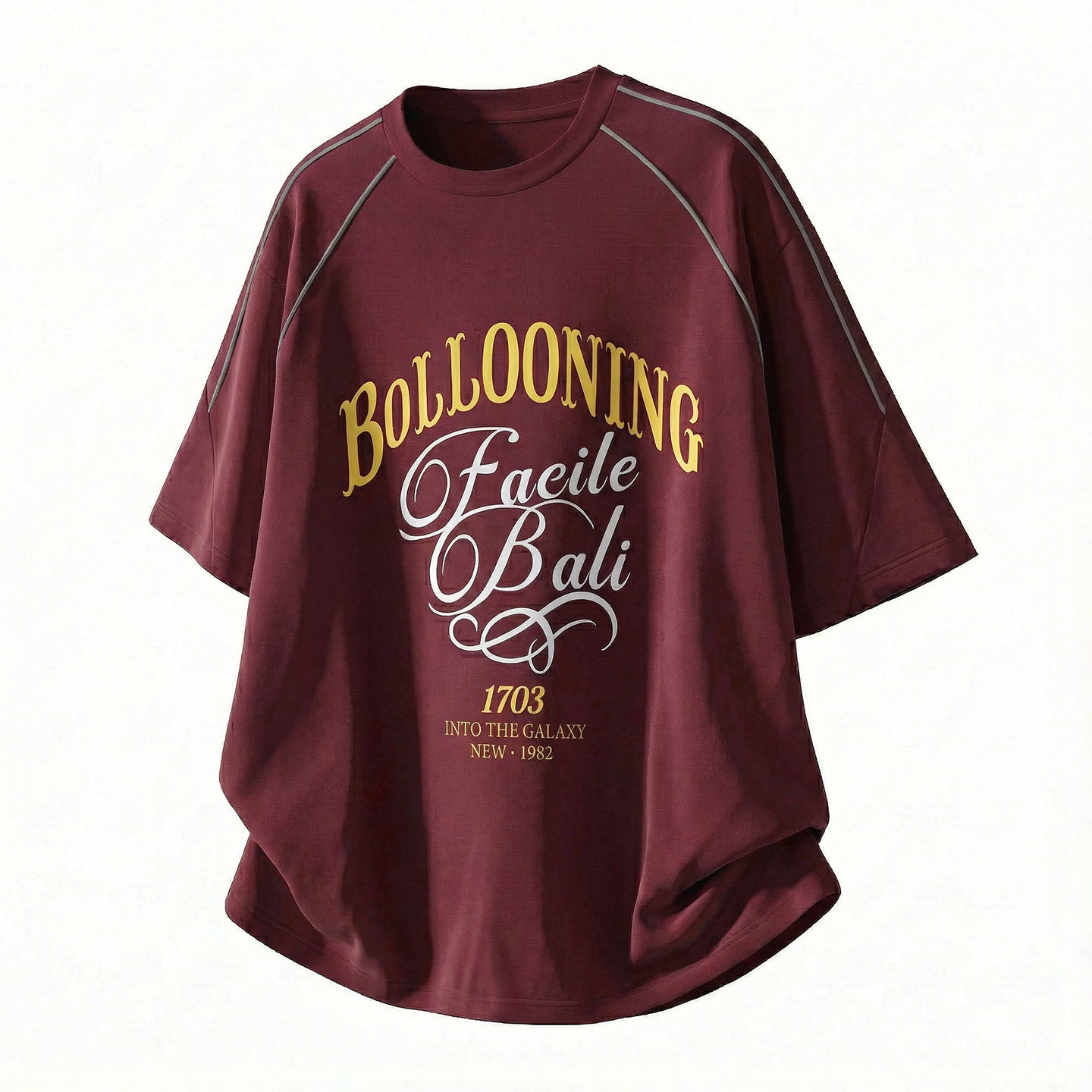 Camiseta Hombre Algodón Letras Premium