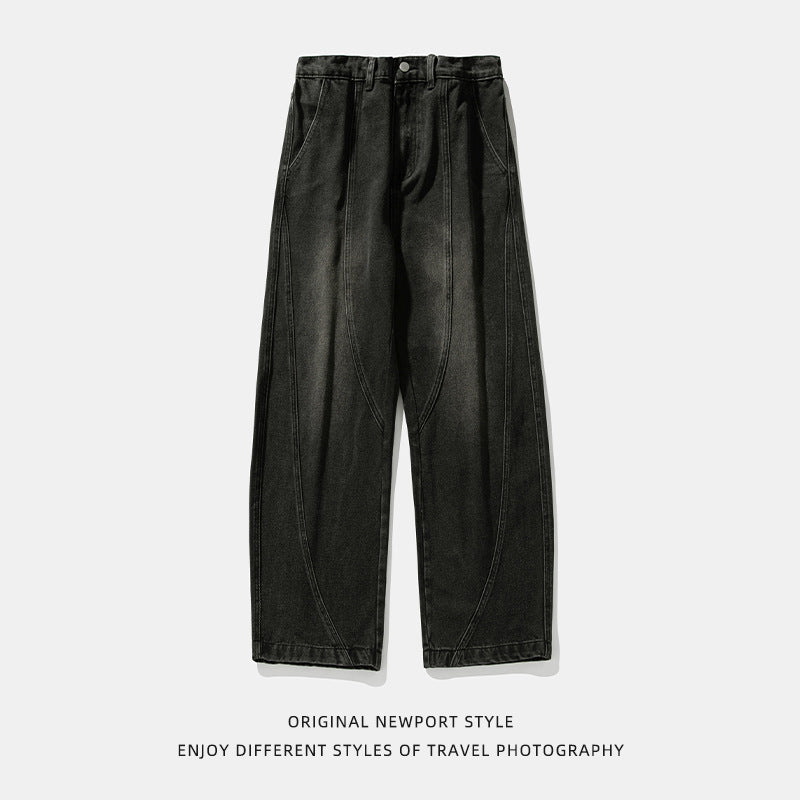 Jeans Hombre Wide Leg Lavado Premium
