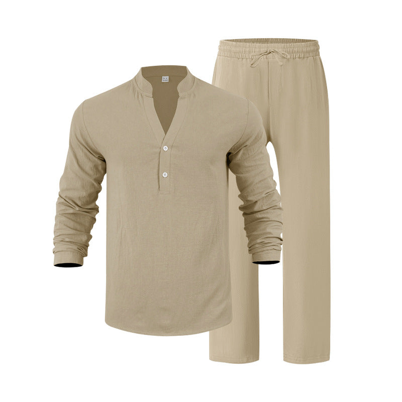 Conjunto Henley Texturizado Hombre