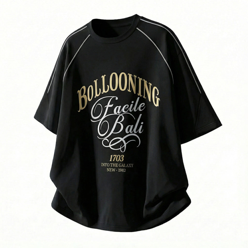 Camiseta Hombre Algodón Letras Premium