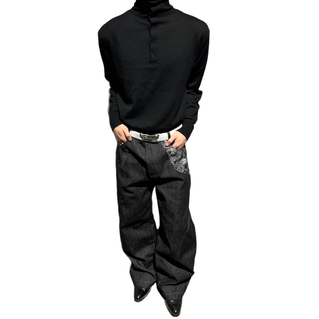 Pantalón Hombre Flare Wide Leg Premium