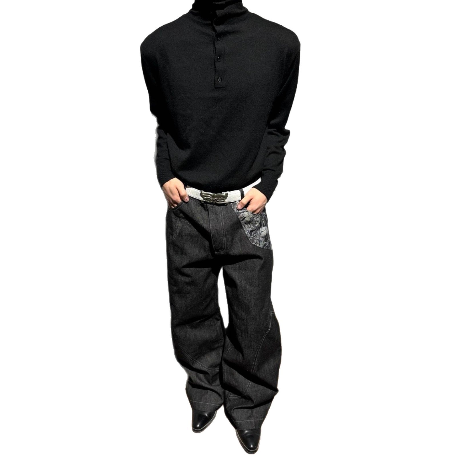 Pantalón Hombre Flare Wide Leg Premium