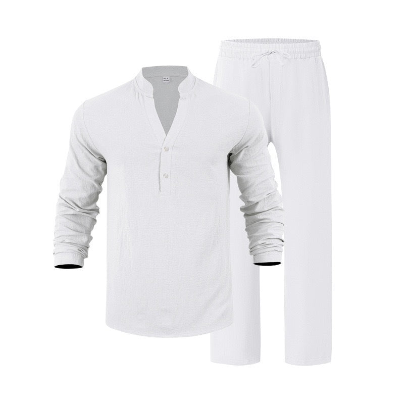 Conjunto Henley Texturizado Hombre