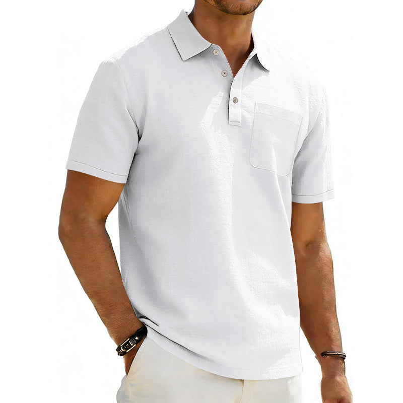 Polo Hombre Lino Premium con Bolsillo