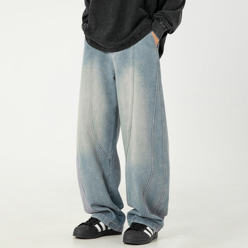Jeans Hombre Wide Leg Lavado Premium