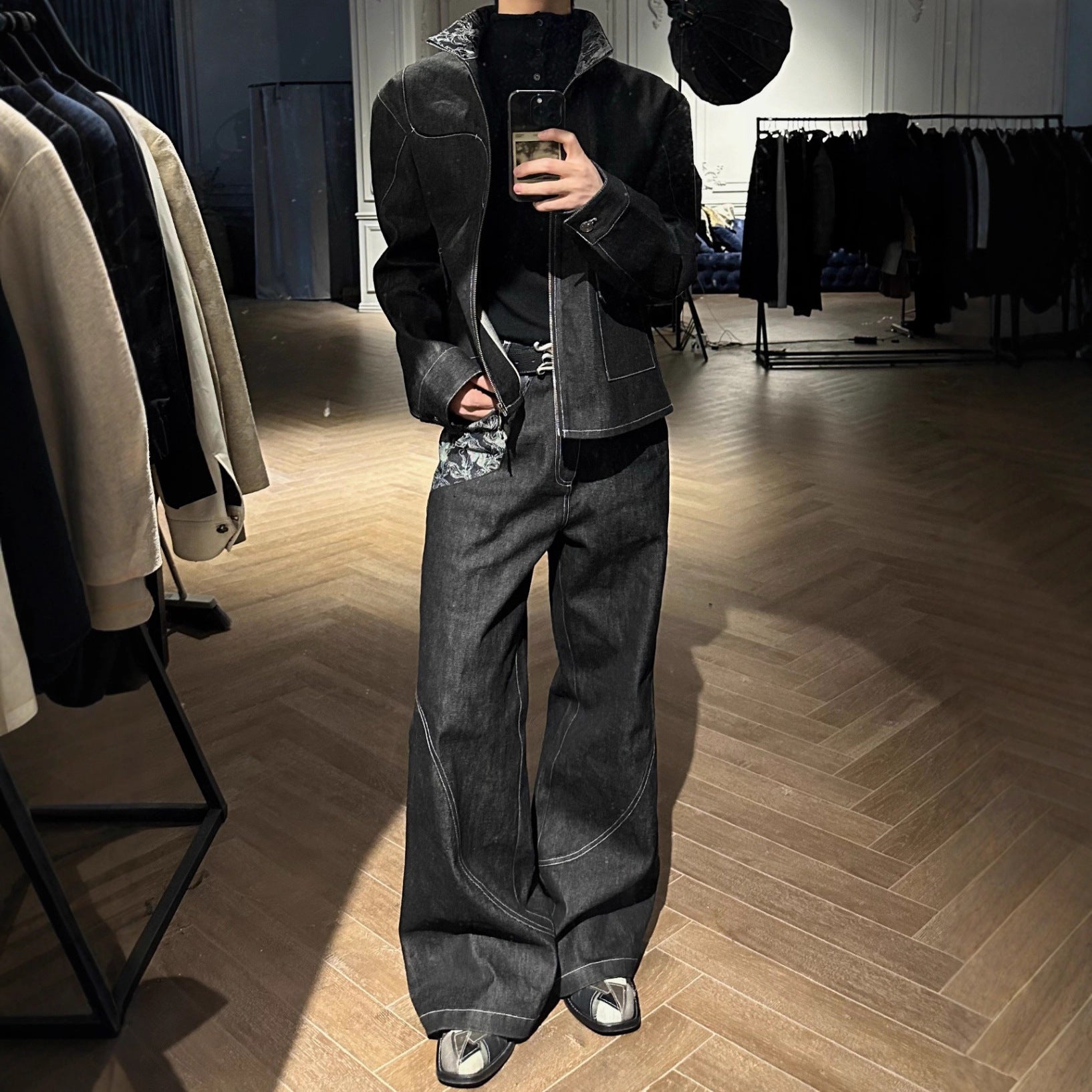Pantalón Hombre Flare Wide Leg Premium