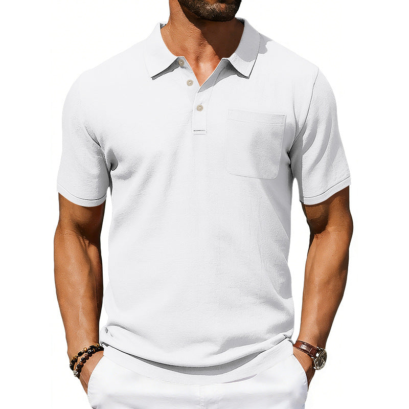 Polo Hombre Lino Premium con Bolsillo