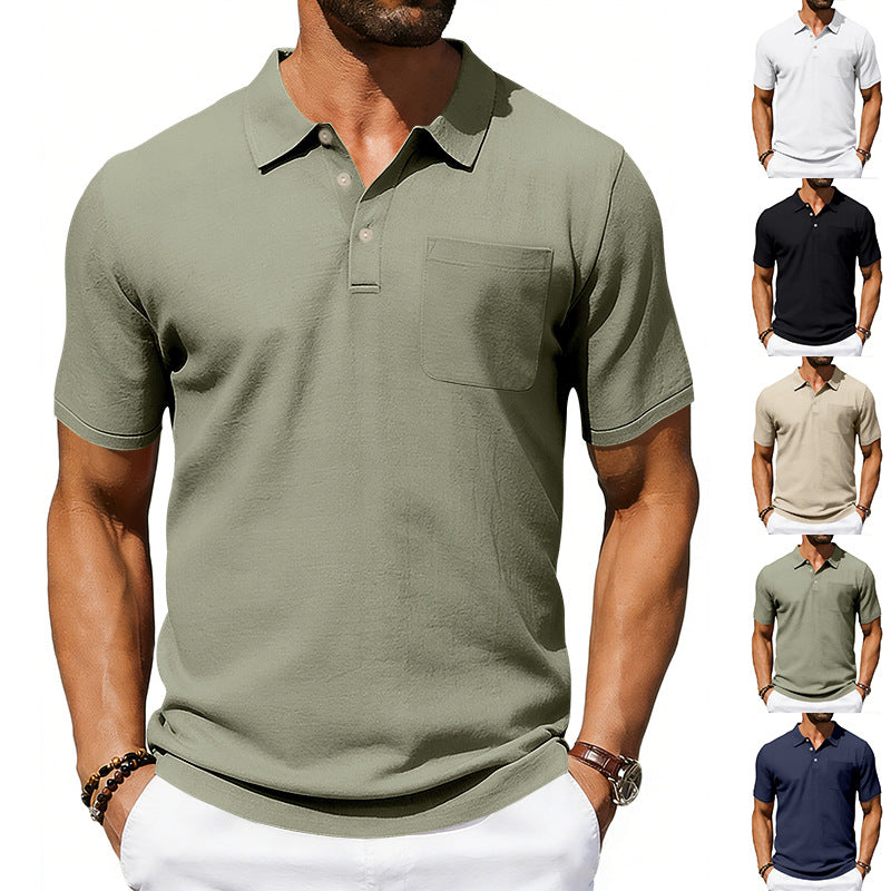 Polo Hombre Lino Premium con Bolsillo